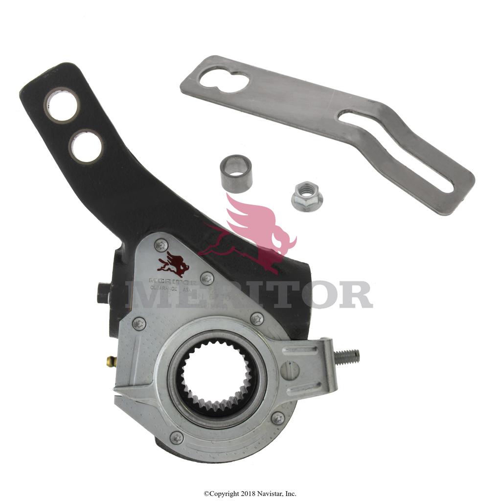 R806026A, Meritor - Brake Shoes & Pads, SLACK ADJUSTER, BRAKE, DRIVE AXLE APPLICATIONS FOR 16-1/2 AND 18 IN, ANGLE 34 DEG, STRAIGHT/OFFSET STRAIGHT, SPLINE SIZE 1-1/2 28, ARM LENGTH 5-1/2-6-1/2, BUSHING ID 5/8 - R806026A