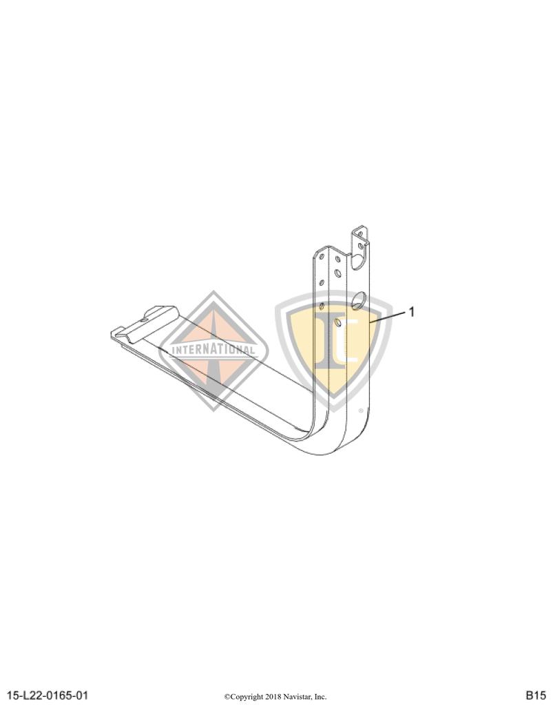 3589336C1, Navistar International, BRACKET, FUEL TANK, SUPPORT, FOR 100 GAL - 3589336C1