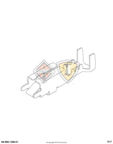 3534164C1, Navistar International, TERMINAL, FEMALE, ELECT, CABLE UNSEALED TANGLESS - 3534164C1